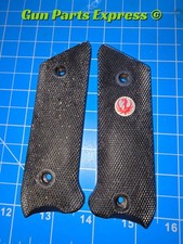 Ruger Standard Mark I Mk I A100 Frame Pistol Grips Black Checkered Vintage 1