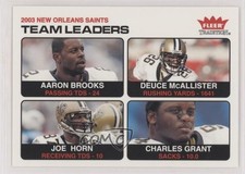2004 Fleer Tradition Team Leaders Aaron Brooks Deuce McAllister Joe Horn 0ql0