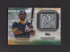 2021 Topps Reggie Jackson Topps 70th Anniversary Manufactured Logo Patches