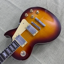 USA Warehouse LP Sunset Burst Electric Guitar Mahogany Body Real Photo