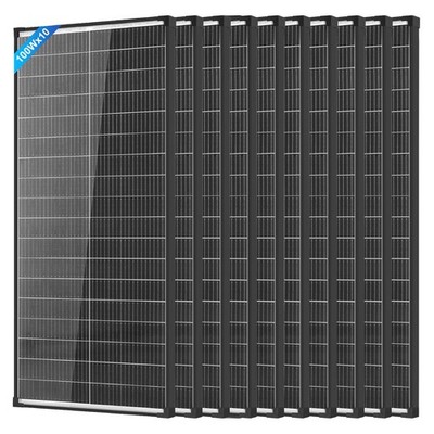 AeternaSol 100W 200W 400W 1000W Bifacial Solar Panel Mono N-Type PV 18V Off-Grid
