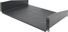 2U Rack Shelf, 12" Mounting Depth, Vented Cantilever Tray for 19" Av/Network Equ