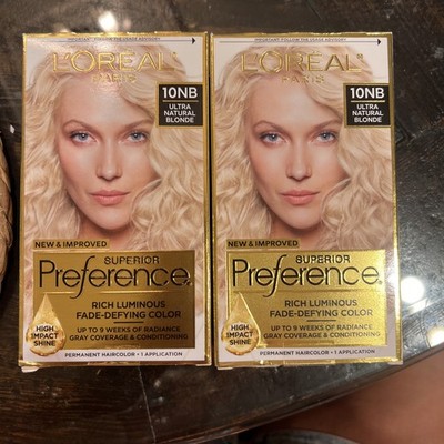 2 PACK L'Oreal Superior Preference - 10NB Ultra Natural Blonde (Natural)