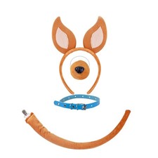 Doo Dog Ears Headband Tail Nose Blue Choker Halloween Costume Cosplay Party A...