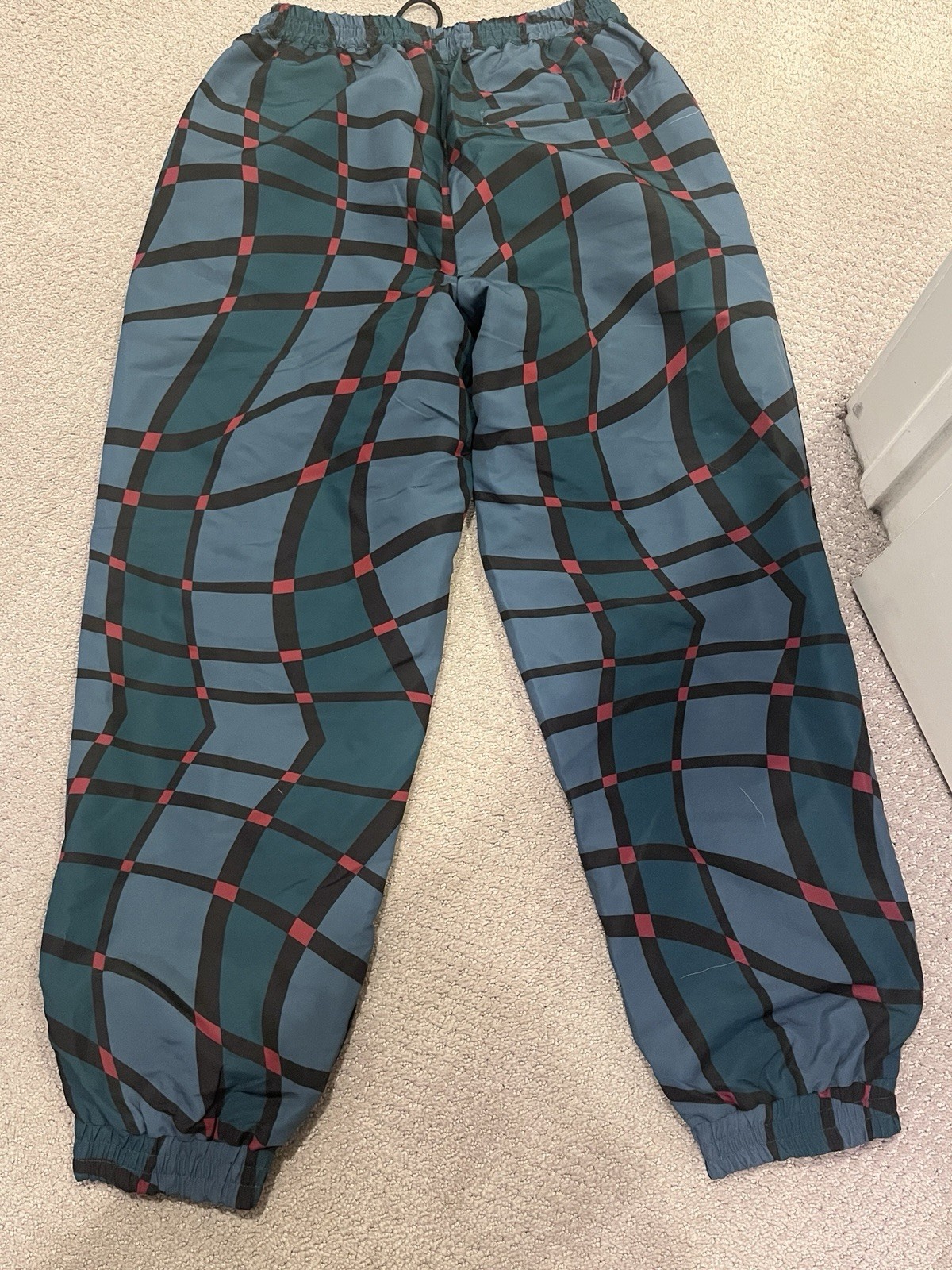 By Parra Squared Waves Pattern Track Pants Small - image 4