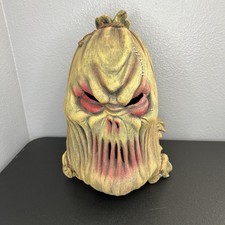 Vintage Horror Halloween Burlap Sack Mask Costume Scarecrow Latex Scary