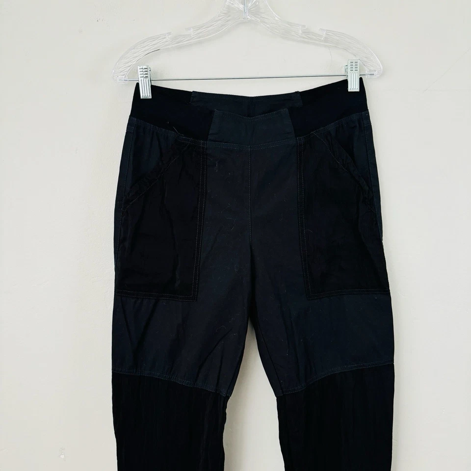 Pantalones Barbara Lesser negros cintura elástica para mujer talla XS Foto 2 de 4