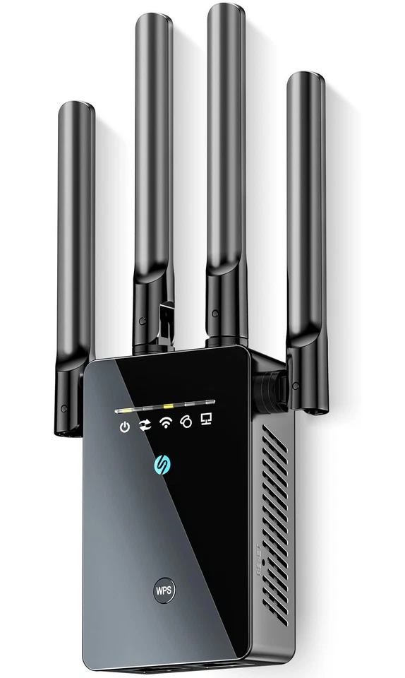 2026 Best WiFi Extender Signal Booster - 6X Faster Internet black Matte - Image 1 of 4