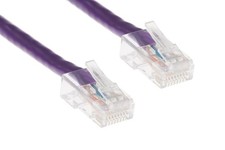 CAT6 Ethernet Patch Cable, Non-Booted, 3 Foot, Purple - Lifetime Warranty