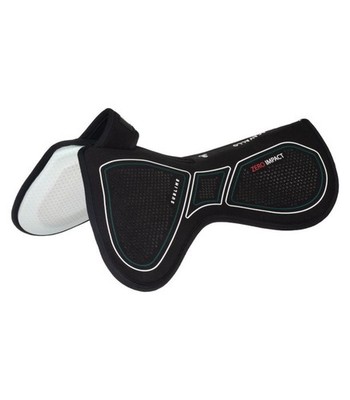 Acavallo Pad Zero Impact EMB Sublime mit vorderer Erhöhung schwarz