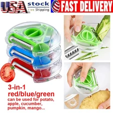 Multifunction 3 in 1 Potato Apple Peeler Fruit & Vegetable Peeler Kitchen Tool