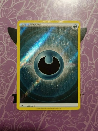 Carte Pokémon Énergie Obscure Texturée - 158/159 - Zenith Suprême FR/Neuve