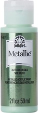FolkArt Metallic Acrylic Paint 2oz-Green Silk