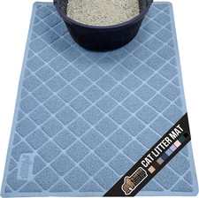 Cat Litter Box Mat, 35X23, Water Resistant, US Designed Kitty Litter Trapping Ma
