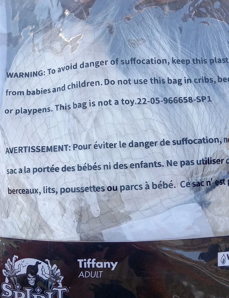 Bride of Chucky Tiffany Costume Adult L 12-14  Spirit Halloween New - Image 3 of 4