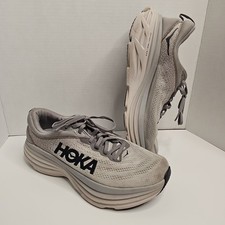 Hoka One One Bondi 8 Men's Size 10D 10 D Sharkskin Gray Running Shoes Sneackers