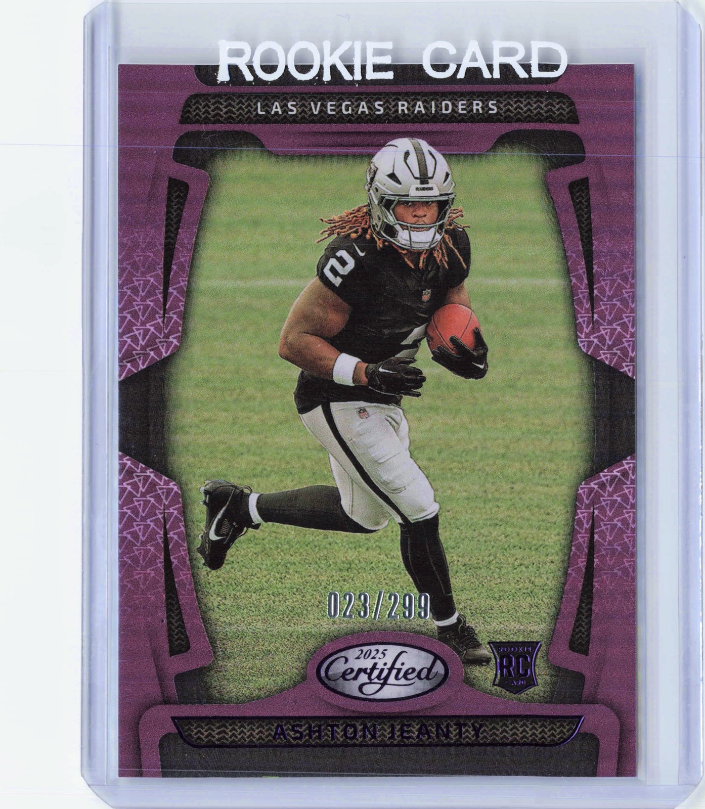 2025 Panini Certified #125 Ashton Jeanty Mirror Purple #/299