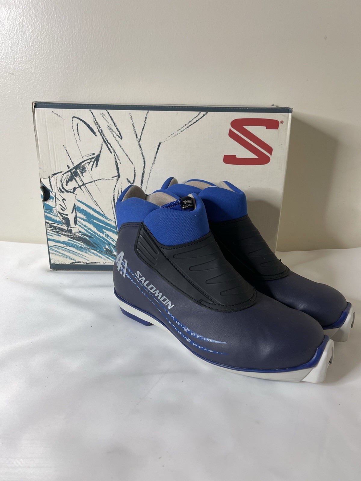 Scarpe scarponi da sci di fondo Salomon 4.1 uomo blu taglia EU 42 US 9