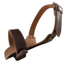 , Adjustable Muzzle, Prevents Chewing, Rustic Guard, Pet Accessory, Full Grai...