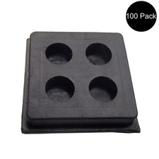  100 Anti-Vibration Pads - Heavy Duty All Rubber Isolation Pads 2" x 2" x 3/4"