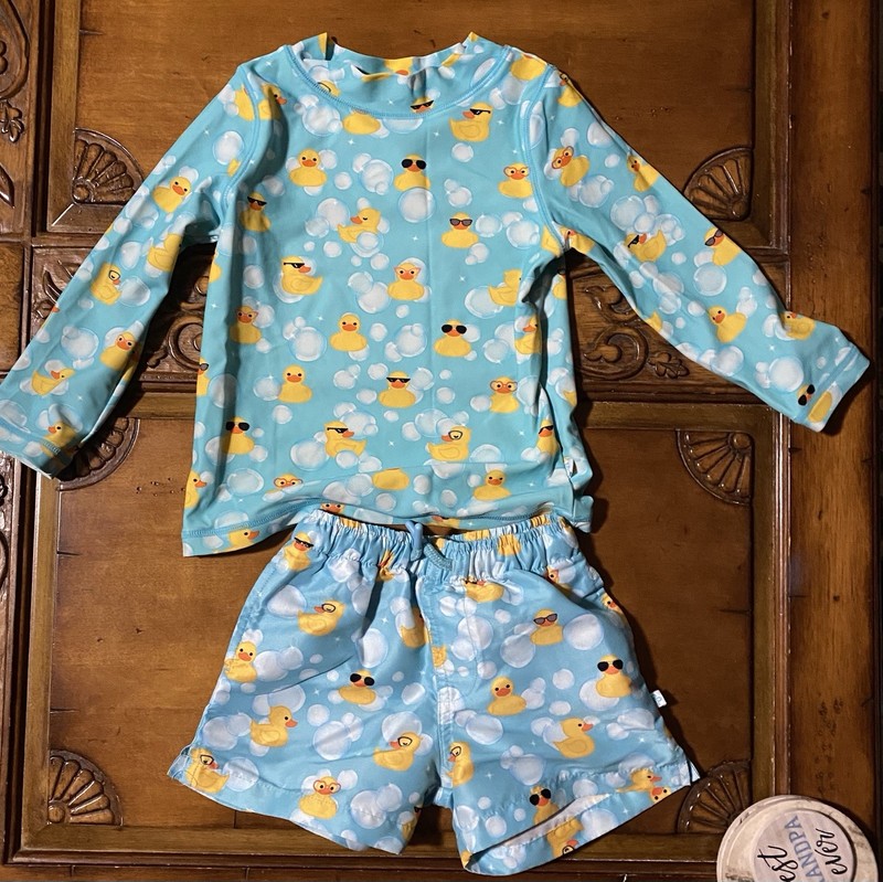 Posh Peanut Baby Boy Swim Shirt and Swim Trunks 18 - 24 Months