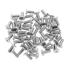 M8-1.25 x 20mm 50Pcs Metal Flat Round Head Screws Phillips Drive Machine Bolt