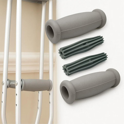 Crutch Solid Hand Grips Kit, Replacement Cushion Handles Medical Drive Cane Crut