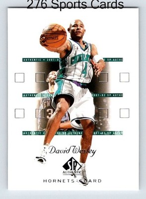 David Wesley #8 2001-02 SP Authentic Charlotte Hornets