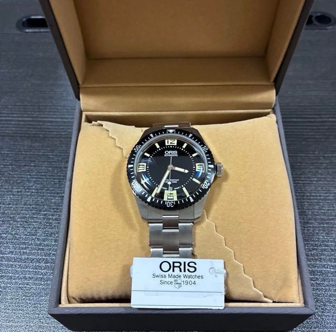 Oris Divers Sixty-Five 40mm Automatic 733 7707 4064M Steel Bracelet Unused #4975