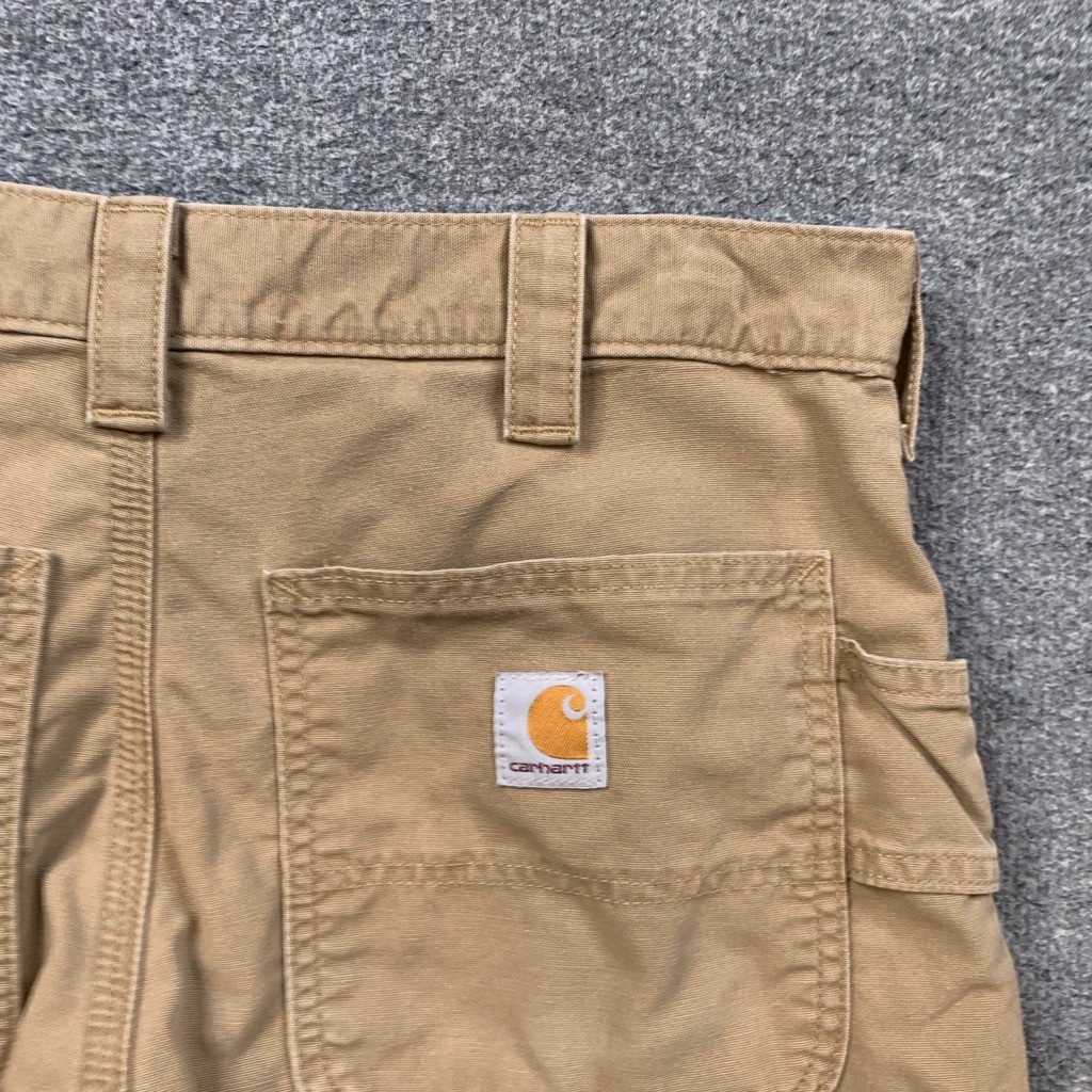 Carhartt Short Mens 32 Beige Loose Fit Cotton Canvas Carpenter Utility Work thumbnail 8