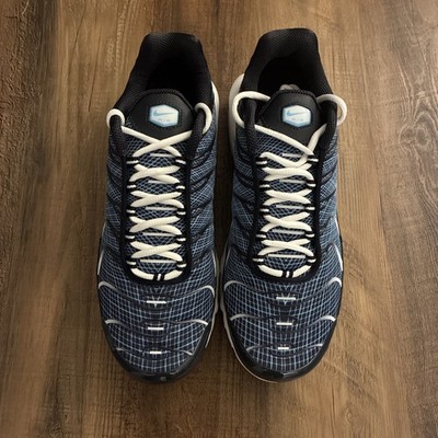 Nike Air Max Plus White Dark Obsidian Blue Men Size 9 Shoes IH4460