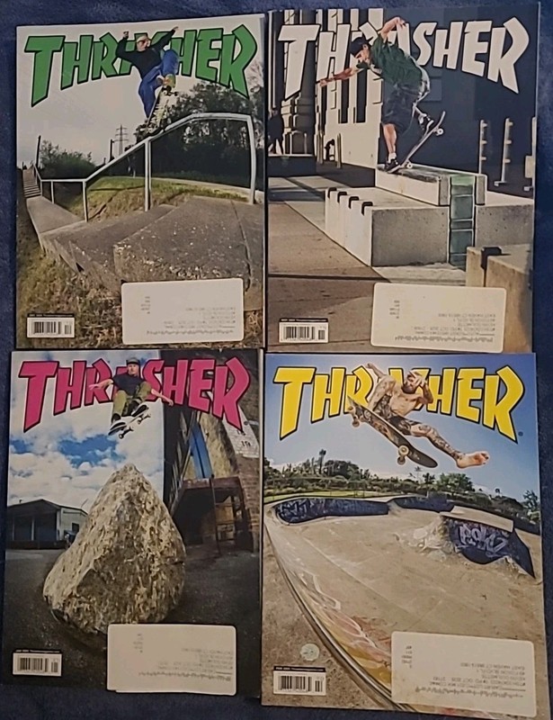 Thrasher Skateboard Magazine Sept. 2024 - Feb. 2025 Magazine Lot, 6 Mags