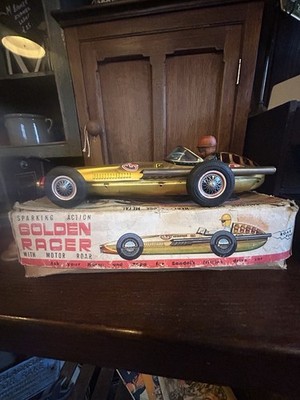 Seltener Golden Friction Racer Blech Rennwagen 60er Jahre Japan evtl. Bandai