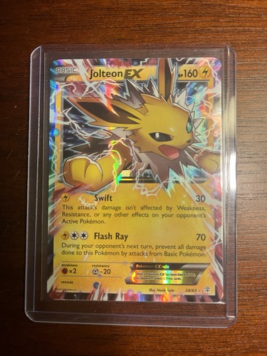 Jolteon EX 28/83 Full Art Holo XY Generations 2016 Pokemon Card
