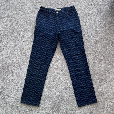 Paloma Wool Keira Monogram Straight Leg Jeans Womens 38 Blue High Rise Denim