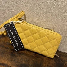 Luxie Collection Yellow Crossbody Purse or Wristlet Wallet Bag NEW!