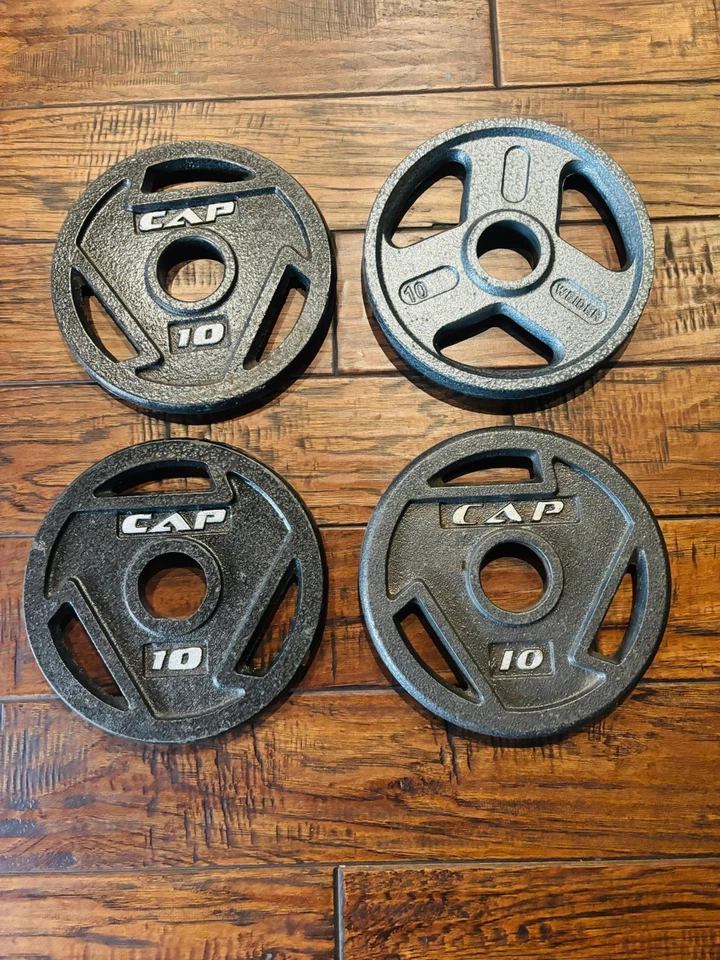 Combo de placa de peso olímpica - 2 pares de 35 lb y 25 lb y 4 pares de 10 lb y 5 lb Foto 4 de 4