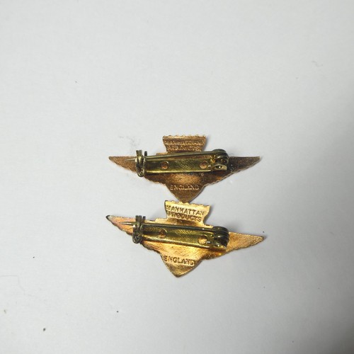 BOAC Junior Jet Club Wings 2 PAIRS Pin Metal Badge Vtg British Overseas Airways - Picture 5 of 6