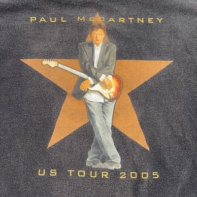 Vintage Paul McCartney Shirt Mens XL Black 2005 US Tour Concert