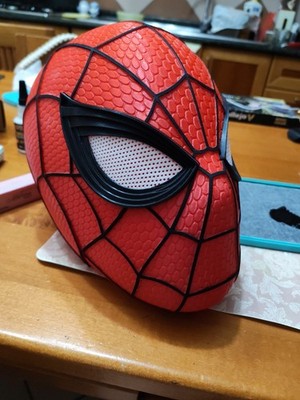 Spiderman Maske Mask tragbar Cosplay Magnet Neodym + Ständer als Geschenk