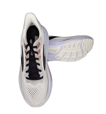 NEW Brooks Ghost 17 Running Shoes, White/Black/Rose Gold, Women's