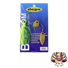 NEW Deps Spinnerbait B Custom Tandem Willow 3/8oz Lime Chart #04
