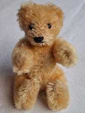 RARE VINTAGE 1950s MINIATURE STEIFF TEDDY BEAR BEIGE MOHAIR GERMANY NICE