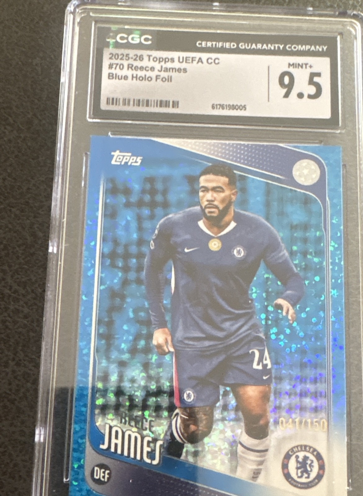 2025-26 Topps Uefa Club Competitions - Reece James #70 Blue Holofoil /150