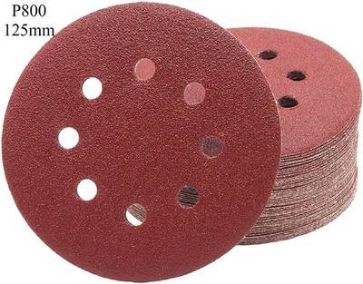 SATC 50Stück 125mm 5'' Schleifscheiben P800 Orbitalschleifer 8-Loch Schleifpapier