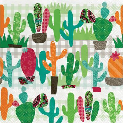Abbott Collection Cactus Garden Paper Luncheon Napkins