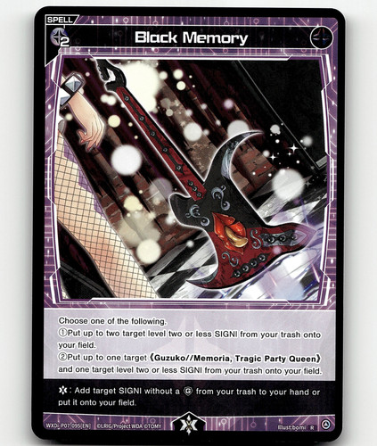 WIXOSS Black Memory Welcome Back Diva -Lostorage- Rare