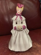 FLORENCE CERAMICS "ELAINE", MAROON - MADE IN USA Girl Victorian Figurine 6โ
