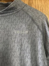 Tesla Long Sleeve Shirt Mens XL Athletic Mock Neck Rash Guard Base Layer