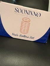 SOONINNO Hair Rollers - 12 Set - New In Box With Pink Carrying Case